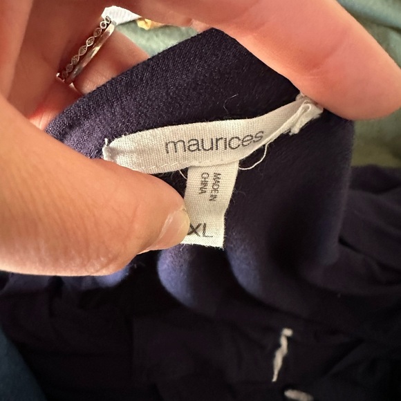 Maurices Navy and White Long Cardigan - Picture 3 of 5
